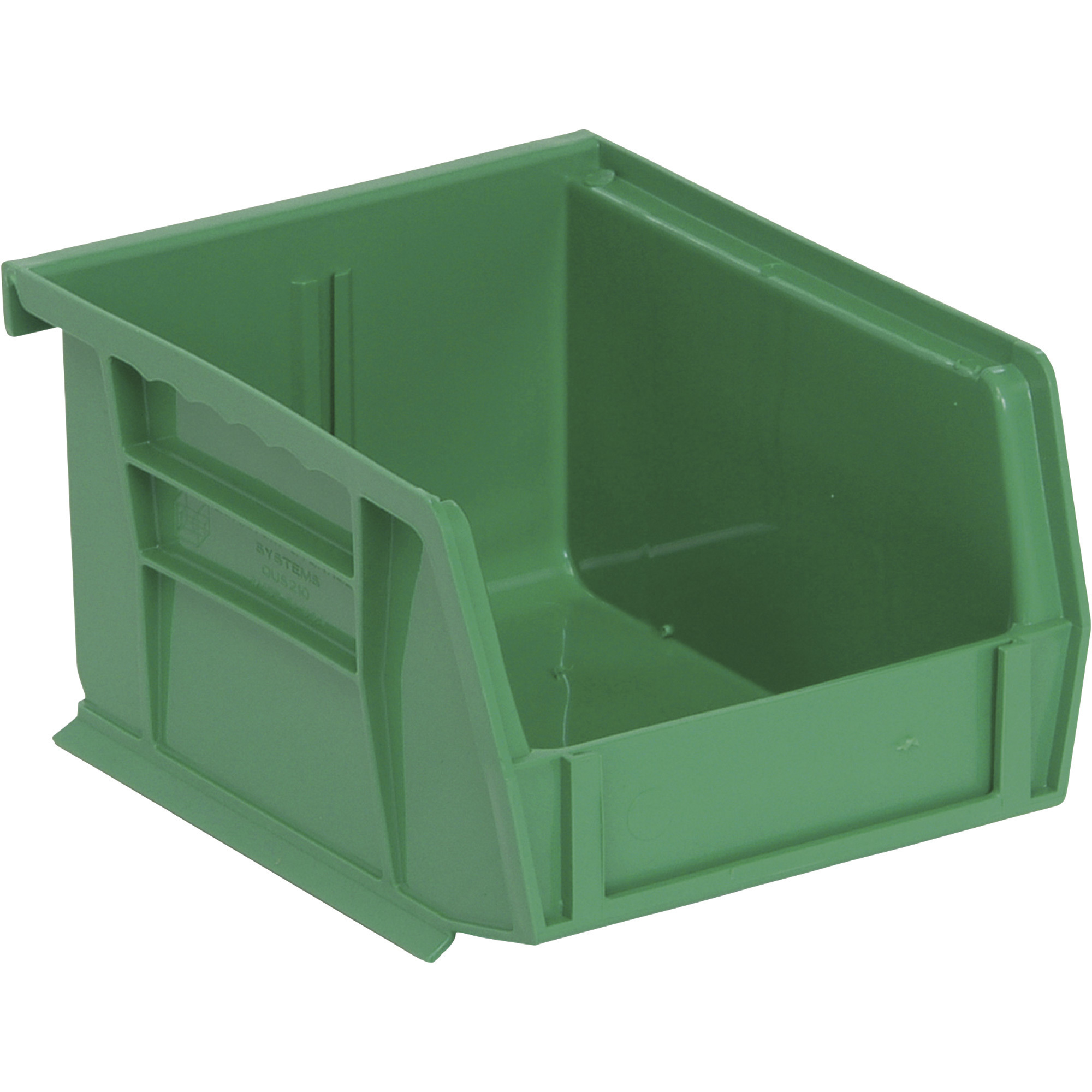 Quantum Storage Heavy Duty Stacking Bins, 5 3/8in. x 4 1/8in. x 3in. Size, Green, Carton of 24, Model# QUS210GNCS